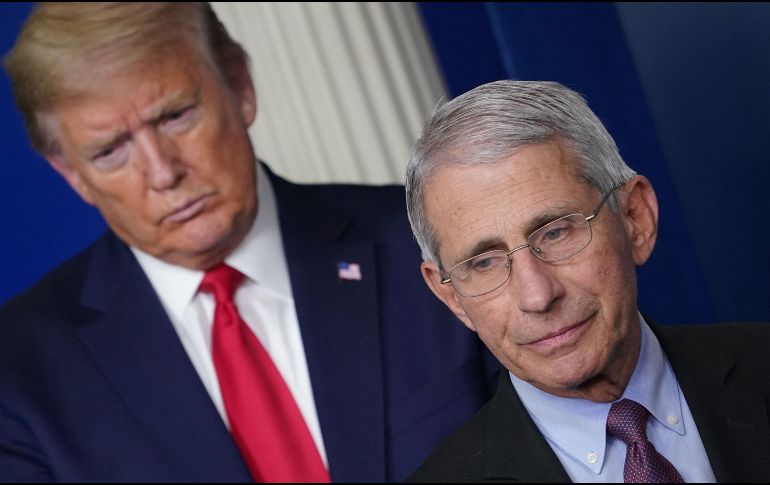 El director del Instituto Nacional de Alergias y Enfermedades Infecciosas, Anthony Fauci, durante el primer gobierno de Donald Trump, en una imagen de archivo. AFP