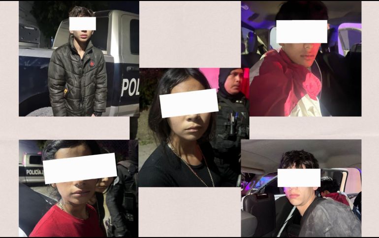 Los cinco aprehendidos fueron puestos a disposición del Ministerio Público para que respondan por las acciones que se les señalan, incluyendo el robo del coche y el ataque a los policías durante la persecución. ESPECIAL