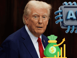 Trump recalcó la importancia de potenciar la inversión en inteligencia artificial en EU para hacer frente a la competencia con China, que está realizando grandes inversiones en el sector. EFE/ AARON SCHWARTZ/ ESPECIAL