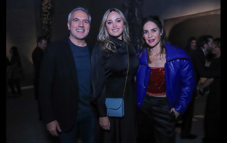 Federico Díaz, Angélica Ontiveros y Sofía Basave. GENTE BIEN JALISCO / C. Jimeno