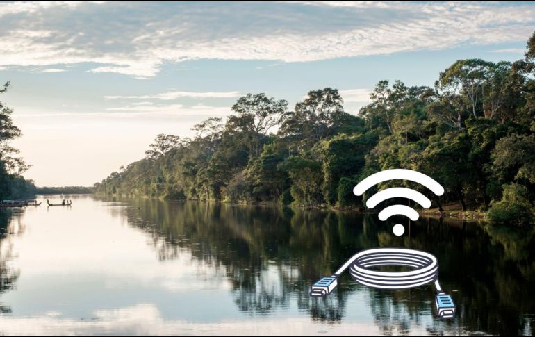 El Gobierno de Brasil inició la instalación de 1.100 kilómetros de cables de fibra óptica sumergidos en el río Amazonas. ESPECIAL / Freepik y Canva