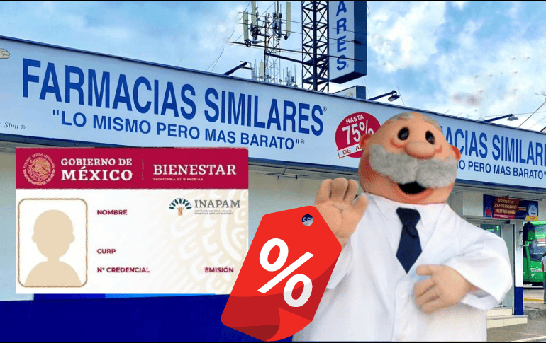 De acuerdo con la información del Inapam, existen varias farmacias en las cuales los adultos mayores pueden acceder a descuentos especiales, entre ellas, Farmacias Similares. ESPECIAL/ CANVA