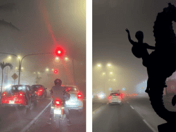 El pronóstico del clima ya anticipaba la posibilidad de  bancos de niebla al amanecer en zonas costeras de Jalisco y, finalmente, sucedió en Puerto Vallarta. EL INFORMADOR / J. Graciano