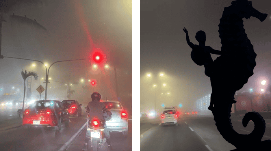 El pronóstico del clima ya anticipaba la posibilidad de  bancos de niebla al amanecer en zonas costeras de Jalisco y, finalmente, sucedió en Puerto Vallarta. EL INFORMADOR / J. Graciano
