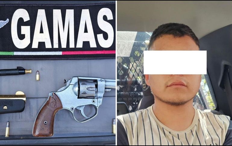 La dependencia tapatía recibió un reporte al número de emergencia del 911, sobre varios sujetos que presuntamente desmantelaban un vehículo estacionado. ESPECIAL / POLICÍA DE GUADALAJARA