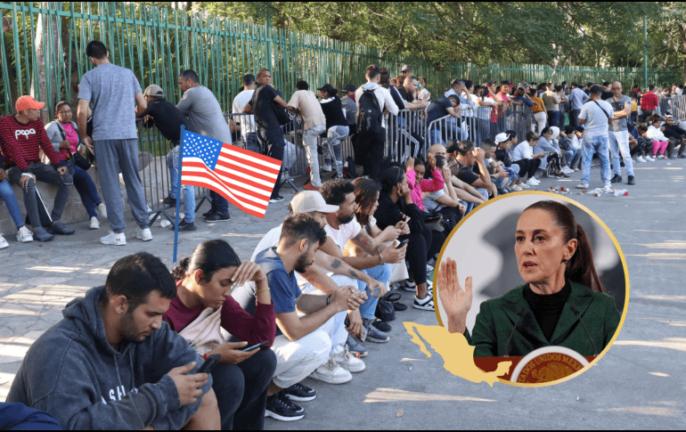 Migrantes se debaten entre persistir en su viaje o volver a sus hogares ante las restricciones de Trump y promesas de Sheinbaum. EFE/ J. M. Blanco/I. Esquivel