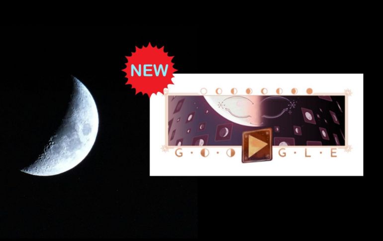 El doodle dedicado a la media luna no es solo un recordatorio de su belleza astronómica; también es una invitación a explorar su importancia mediante un juego interactivo. ESPECIAL / PEXELS / GOOGLE / Canva