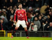 Bruno Fernandes apareció en el tiempo de compensación para darle el triunfo al United. AP/D Thompson