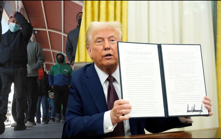 DONALD TRUMP. Durante su campaña, prometió la mayor campaña de deportación de la historia de EU, un país donde se estima que viven cerca de 11 millones de personas en situación irregular. ESPECIAL, EFE / Y. Gripas y SUN / C. Torres