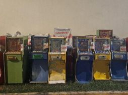 Las máquinas aseguradas fueron puestas a disposición del Ministerio Público de la Fiscalía General de la República. ESPECIAL