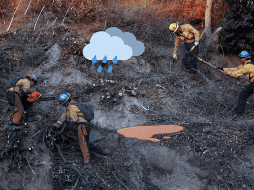 Las lluvias en el sur de California provocan flujos de lodo pero ayudan a los bomberos a controlar incendios activos. EFE/C. Brehman