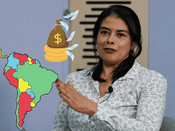 Gloria García- Parra, directora regional de Oxfam para América Latina y el Caribe, habló sobre el endeudamiento de los países del sur con instituciones financieras globales. EFE/ Mauricio Dueñas Castañeda/ CANVA