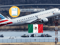 Un vuelo despega frente a las labores de recuperación del accidente en Washington, EU. Gobierno espera reporte de nacionalidades. EFE/J. LO SCALZO