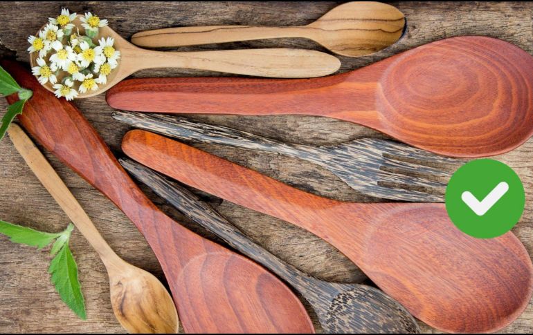 Las cucharas de madera pueden mantenerse en excelente estado durante años, asegurando su funcionalidad y evitando la acumulación de bacterias. ESPECIAL / Pexels / Canva