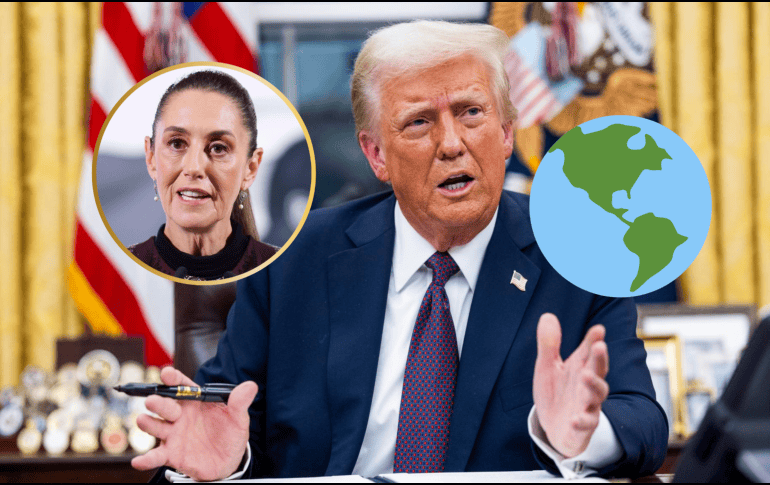 Sheinbaum se prepara junto a otros países de Latinoamérica para enfrentar los aranceles por Donald Trump. EFE/Jim Lo Scalzo/S. Gutiérrez