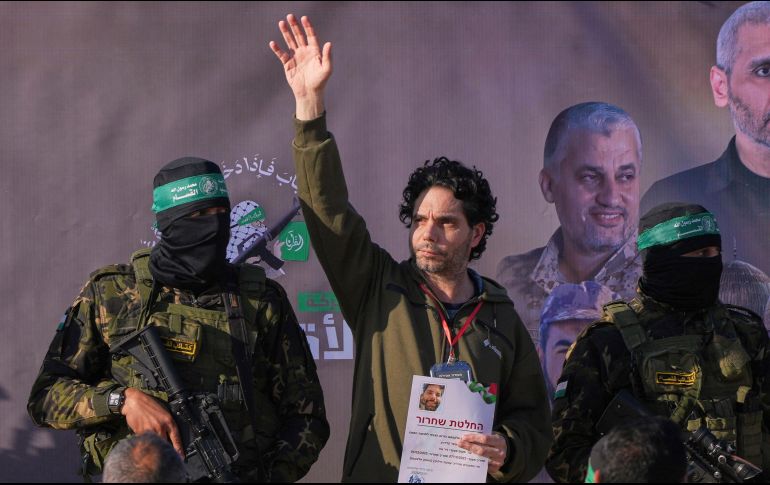 Ofer Kalderon, uno de los rehenes liberados estuvo cautivo por Hamás durante 15 meses. AP/A. Kareem