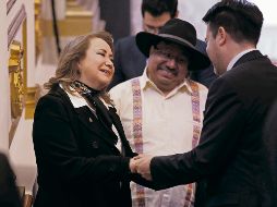 Yazmín Esquivel durante el acto por el Aniversario de la Constitución. EL UNIVERSAL
