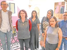 Directores de museo, (de izquierda a derecha) Gerardo Lammers Pérez, María Orendáin Martínez Gallardo, Mayra Huerta (de lentes), Andrea Lavica Silva Ambriz, Joao Rodríguez y Mónica Marcela Guzmán Espinosa (al frente). EL INFORMADOR/ A. Navarro