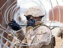 Soldados de EU vigilan la seguridad en la frontera con México. AFP