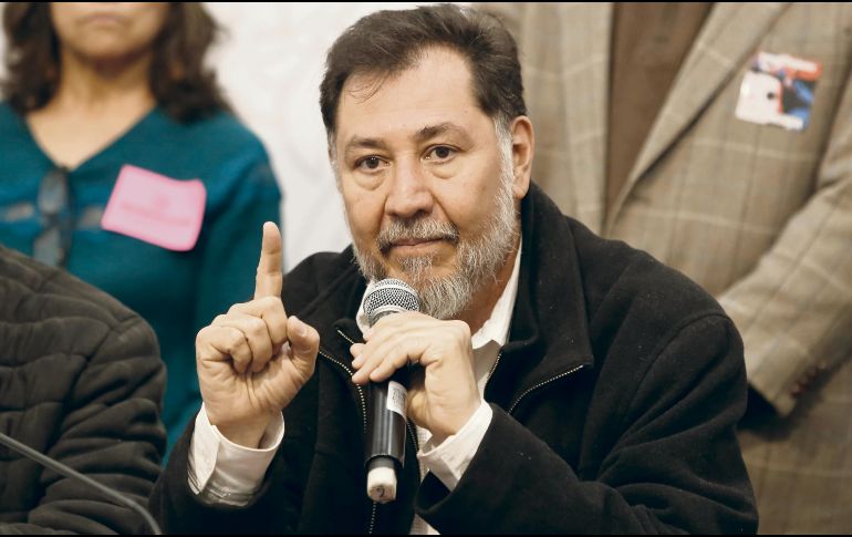 Gerardo Fernández Noroña, Presidente de la Mesa Directiva del Senado. EL INFORMADOR/ Archivo