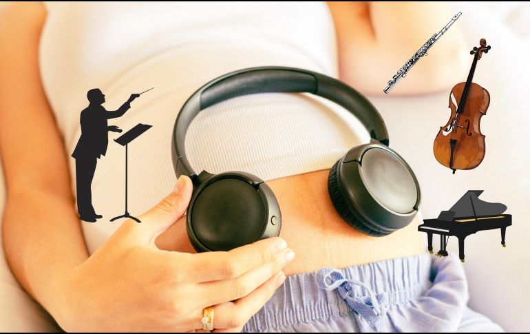 Los investigadores sugieren que la música clásica podría ayudar a promover el desarrollo fetal, resume la revista. ESPECIAL / CANVA