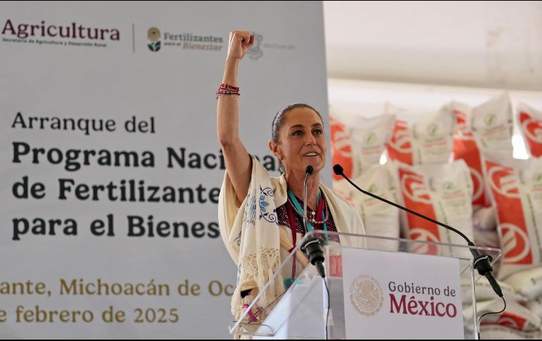 La mandataria subrayó la importancia de la soberanía nacional y la unidad del pueblo mexicano. EFE/Presidencia de México.