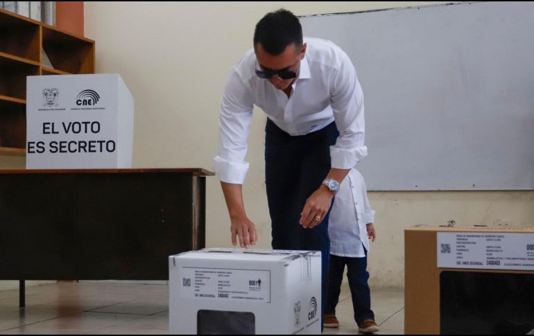 Aunque en la papeleta figuran dieciséis candidatos presidenciales, Noboa (Acción Democrática Nacional - ADN) y González (Revolución Ciudadana - RC) han polarizado la carrera para llegar al Palacio de Carondelet. EFE/C. DURÁN
