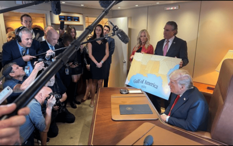 El mandatario hizo estas declaraciones a los medios desde el avión presidencial Air Force One. X / @EricTrump