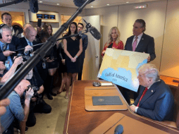 El mandatario hizo estas declaraciones a los medios desde el avión presidencial Air Force One. X / @EricTrump