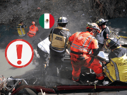 Confirman la nacionalidad de algunos de los muertos durante el accidente bajo el puente de Belice, uno de ellos mexicano. EFE/D. Toro