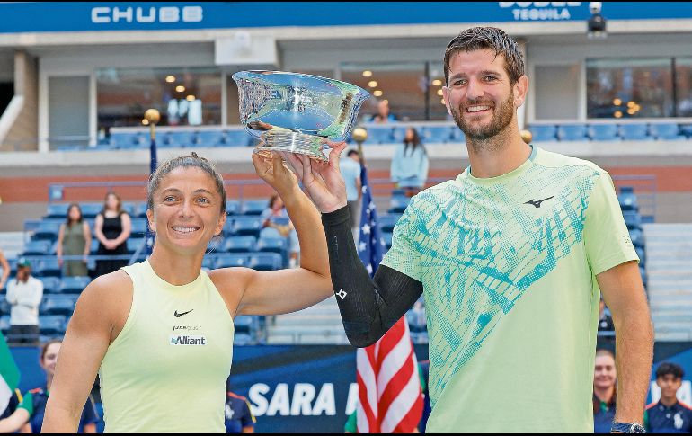 Sara Errani y Andrea Vavassori son los campeones defensores. AFP/J. Squire