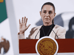 Claudia Sheinbaum, en la conferencia matutina de hoy miércoles. EFE / M. Guzmán