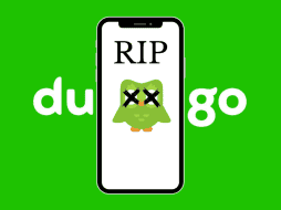 La mascota de la aplicación Duolingo 