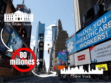 El Gobierno de Trump revocó un pago de 80 millones de dólares que tenía que ayudar a Nueva York a dar hogares a los inmigrantes. EFE/J. Szenes/CANVA