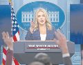 Karoline Leavitt, portavoz presidencial en la Casa Blanca. AP
