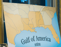 Trump había anunciado su intención de modificar el nombre del Golfo de México y firmó una orden ejecutiva para hacerlo oficial desde el inicio de su mandato. EFE/J. LO SCALZO