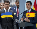 España, a través de su primer ministro Pedro Sánchez, reafirmó su apoyo a Ucrania y a la defensa de su soberanía. EFE/BP. De la Bellacasa/AP Photo/S. Wenig/CANVA.