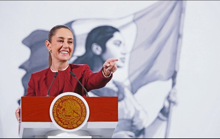 Claudia Sheinbaum agradeció el trabajo de los ingenieros militares. EFE