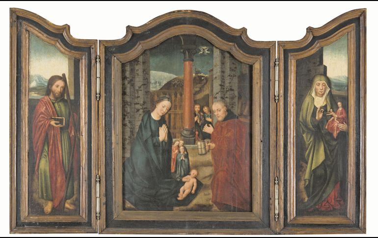 Tríptico de madera con el tema de “La Anunciación” y “La Natividad”, atribuido a Albretcht Bouts. ESPECIAL
