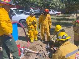 Se capacitaron a 35 bomberos y cinco voluntarios de Tlajomulco, El Salto, Acatlán de Juárez y Jocotepec. ESPECIAL