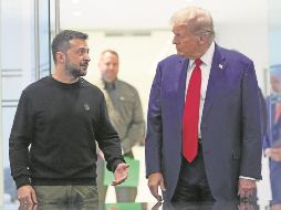 El presidente Donald Trump se reunió con su homólogo ucraniano Volodímir Zelenski en la Torre Trump, en septiembre del año pasado. AP