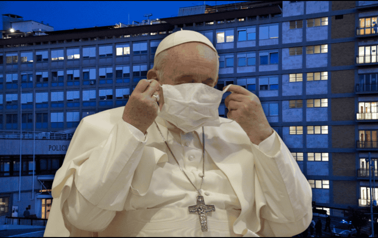 El Papa Francisco permanece en el hospital Gemelli de Roma por una infección polimicrobiana del tracto respiratorio. EFE / R. Antimiani / AP / ARCHIVO