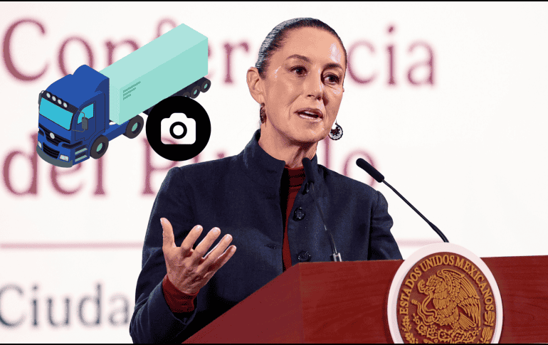 Claudia Sheinbaum informa que su administración está trabajando en la normatividad del transporte de carga. EFE / J. Méndez