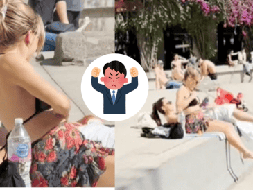 En el video se puede apreciar a los extranjeros tomando un "baño de sol" despreocupadamente. TIK TOK/ @quintopower