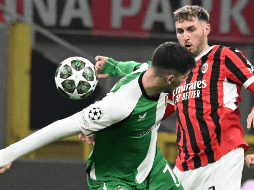 Santiago Giménez (#7) anotó el gol del AC Milan al primer minuto de tiempo corrido. EFE / D. Dal Zennaro