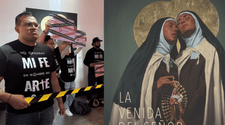 Manifestantes se hicieron presentes en la Academia de San Carlos. X/@urielesqueda4/INSTAGRAM/fabian_chairez/ESPECIAL