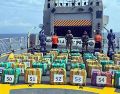 Se llevó a cabo una operación en la costa de Oaxaca, en la que se aseguraron embarcaciones con mil 922 kilogramos de cocaína y alrededor de mil 380 litros de combustible. ESPECIAL