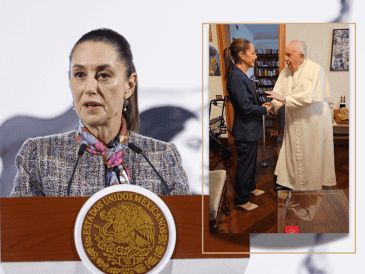 En la imagen, fotografía de Claudia Sheinbaum y el Papa Francisco en la reunión privada que sostuvieron en febrero del 2024. SUN/ARCHIVO EFE/S. GUTIÉRREZ
