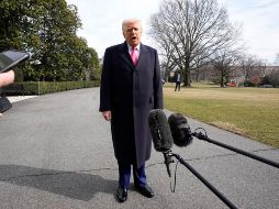 El presidente de Estados Unidos dijo no estar contento ni con México ni con Canadá. EFE/Y. Gripas