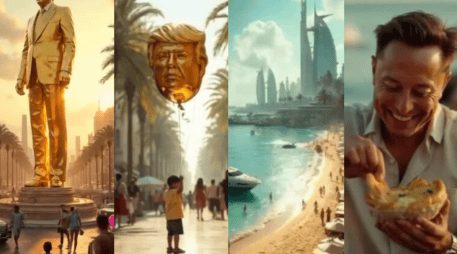 Polémica alrededor del video publicado por Trump nombrado 'Gaza 2025'. Cuenta Truth Social @realdonaldtrump/CANVA.